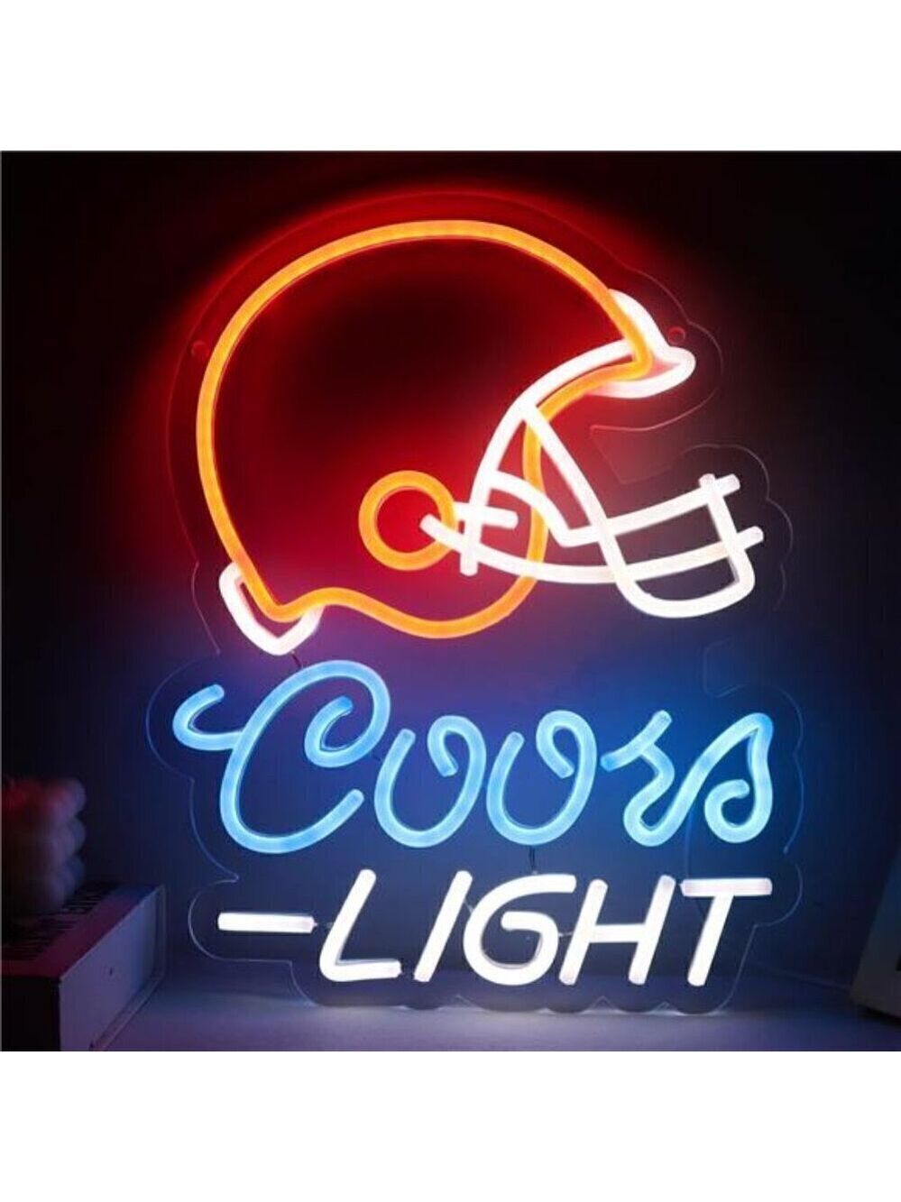 Coors LIGHT Beer Football LED Neon Sign Wall Decor Man Cave Restaurant Bar NEW